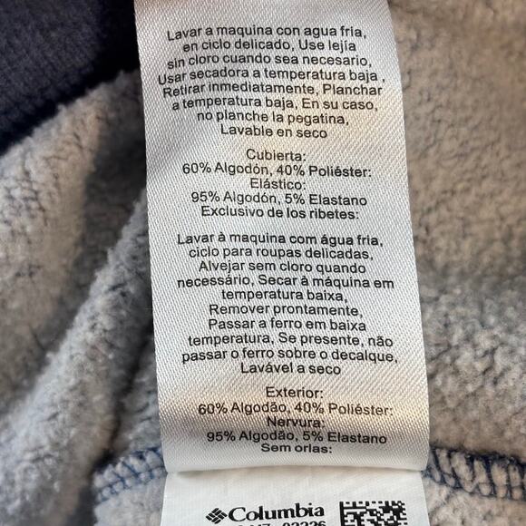 Columbia Quarterzip Pullover Sweater Men's Medium Long Sleeve Blue - Picture 15 of 16